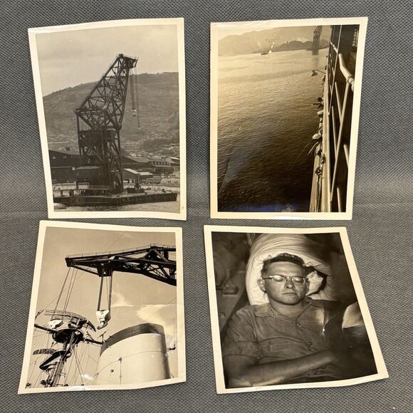 1950s Cold War US Navy Photos & ID Card/Tag Military Ships Sailors Aboard Ship - Picture 2 of 9